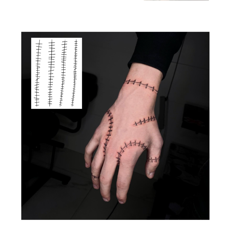 Tatuagem temporária de cicatriz, dura até 15 dias Nova tecnologia mágica adesivo semipermanente à prova d'água.