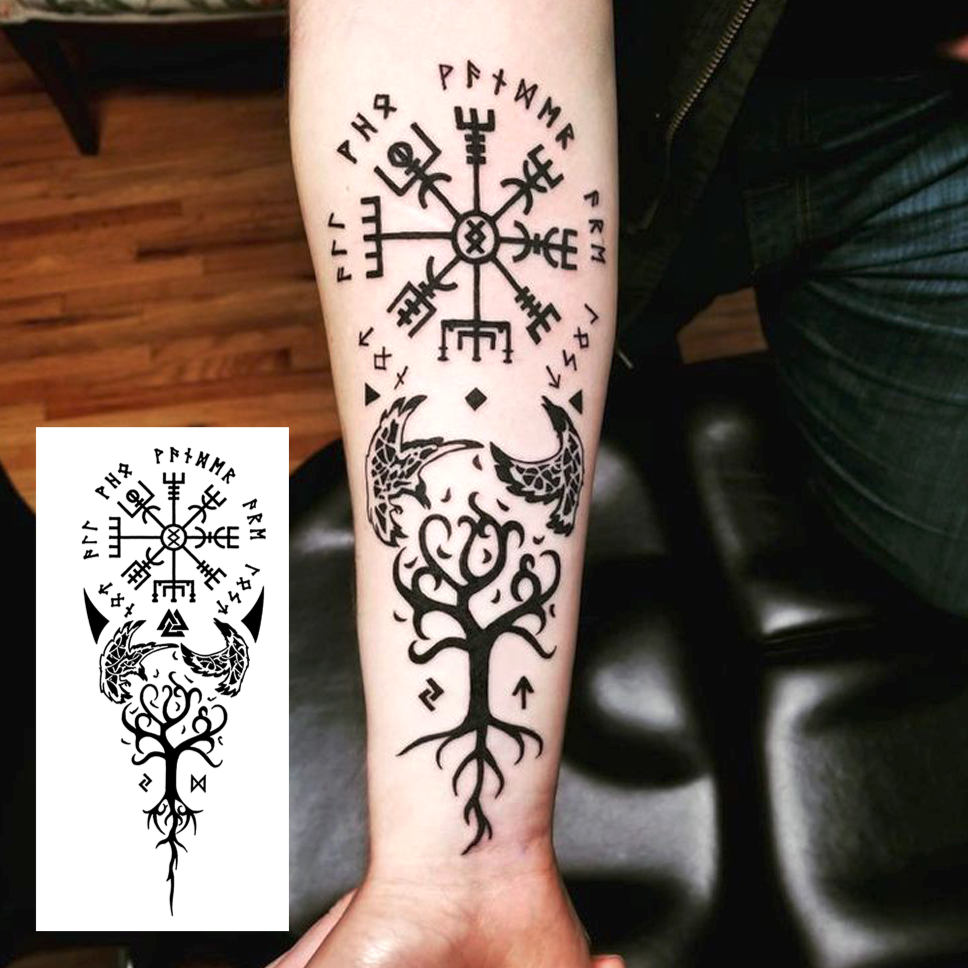 Tatuagem Temporária Símbolos Antigos – Impermeável, Realista e de Longa Duração