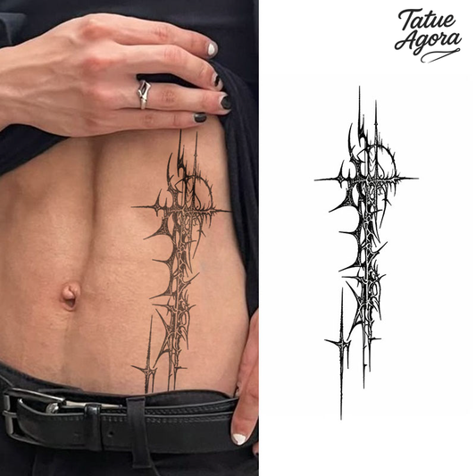 Cruz Sombria, Dark Gótica, Estilo Alternativo - Tatuagem temporária