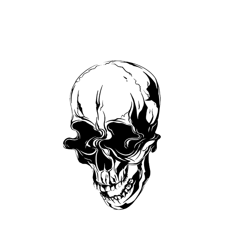 Tatuagem Temporária Caveira Sombria – Tattoo Realista Gótica Minimalista à Prova d’Água dura até 15 dias