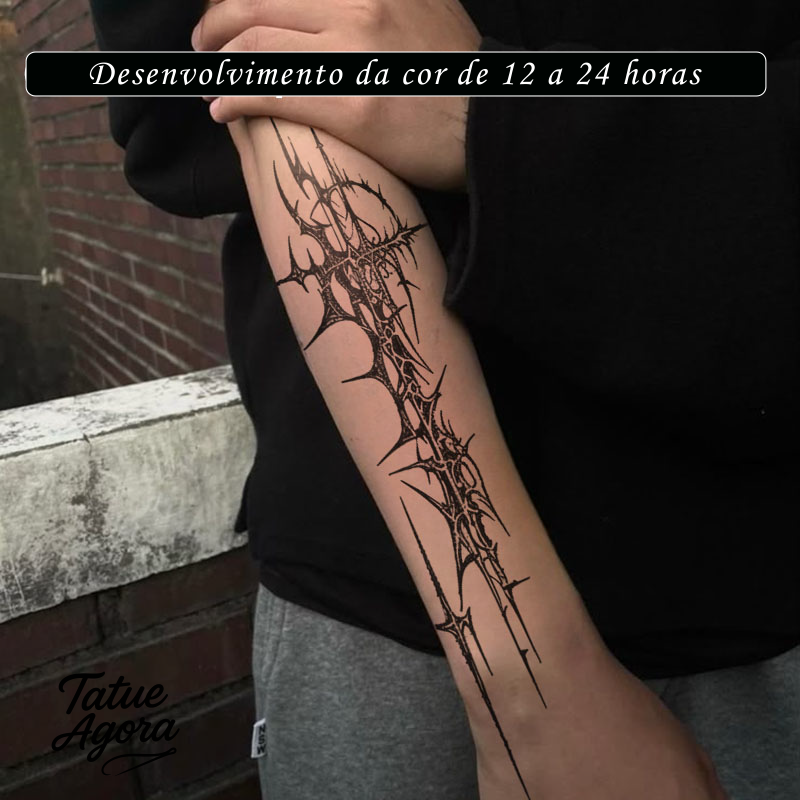 Cruz Sombria, Dark Gótica, Estilo Alternativo - Tatuagem temporária