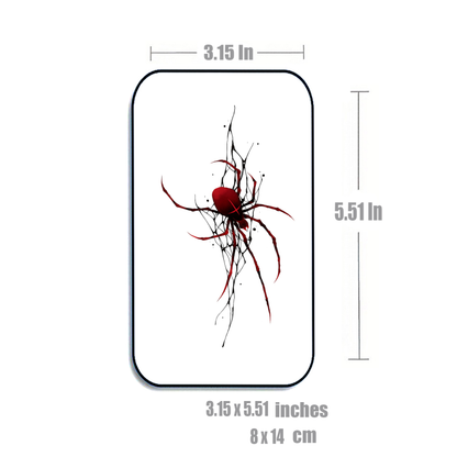 Tatuagem Temporária Aranha Vermelha Sombria – Tattoo Realista Misteriosa à Prova d’Água dura até 15 dias