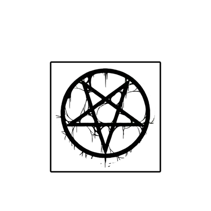 Tatuagem Temporária Pentagrama Sombrio – Tattoo Gótica Minimalista Realista à Prova d’Água dura até 15 dias