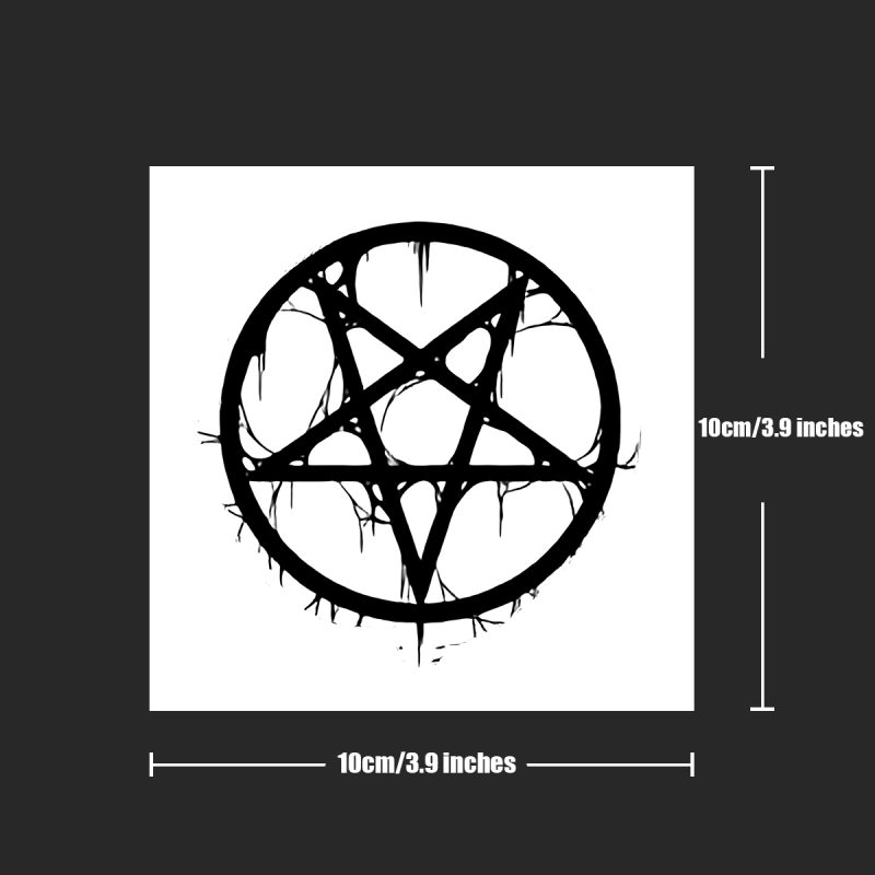 Tatuagem Temporária Pentagrama Sombrio – Tattoo Gótica Minimalista Realista à Prova d’Água dura até 15 dias
