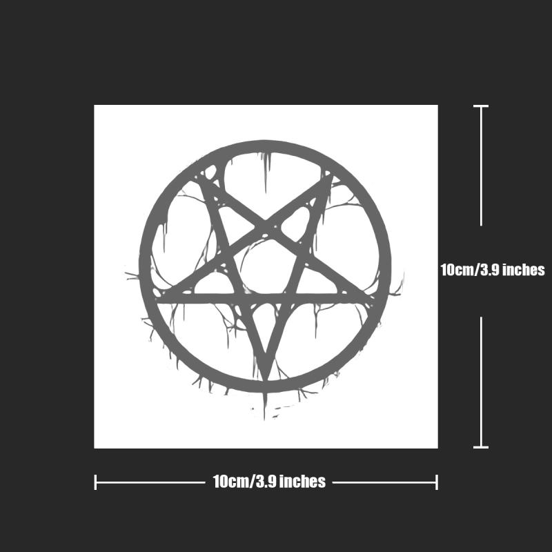 Tatuagem Temporária Pentagrama Sombrio – Tattoo Gótica Minimalista Realista à Prova d’Água dura até 15 dias