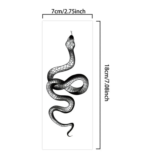 Tatuagem cobra - Tatuagem temporária que fica na pele até 15 dias sem desbotar