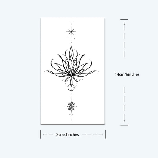 Flor do campo - Tatuagem temporária minimalista
