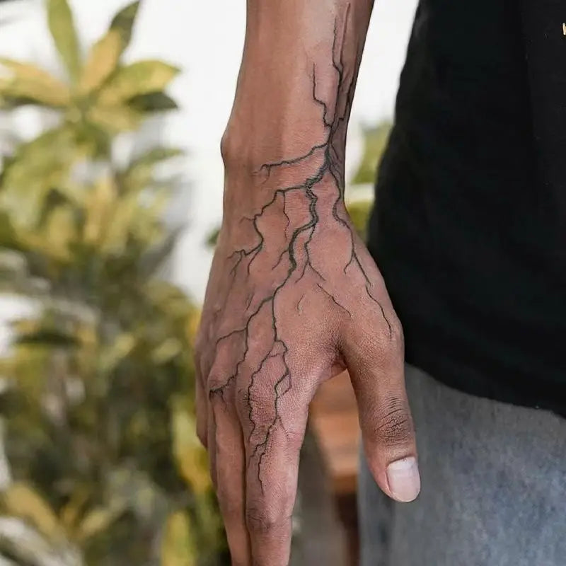 Tatuagem temporária - Relâmpago, Raio - Fica até 15 dias na pele