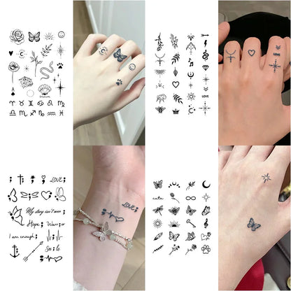 Kit p/ indecisos - 8 pacotes com tatuagens temporárias menores, duram até 15 dias na pele