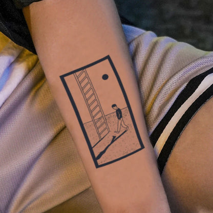 Tatuagem Temporária Sombra Abstrata de longa duração