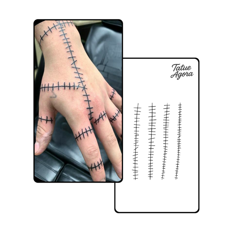 Tatuagem temporária de cicatriz, dura até 15 dias Nova tecnologia mágica adesivo semipermanente à prova d'água.