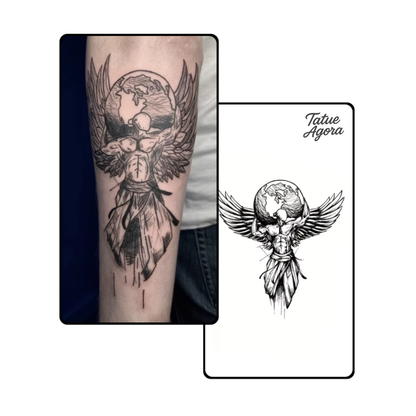 Tatuagem Semipermanente ANJO, fica até 15 dias na pele