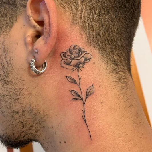 Arte de rosa Tatuagem Temporária - Até 15 dias na sua pele