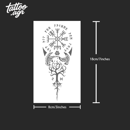 Tatuagem Temporária Símbolos Antigos – Impermeável, Realista e de Longa Duração