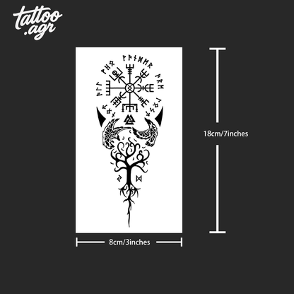 Tatuagem Temporária Símbolos Antigos – Impermeável, Realista e de Longa Duração