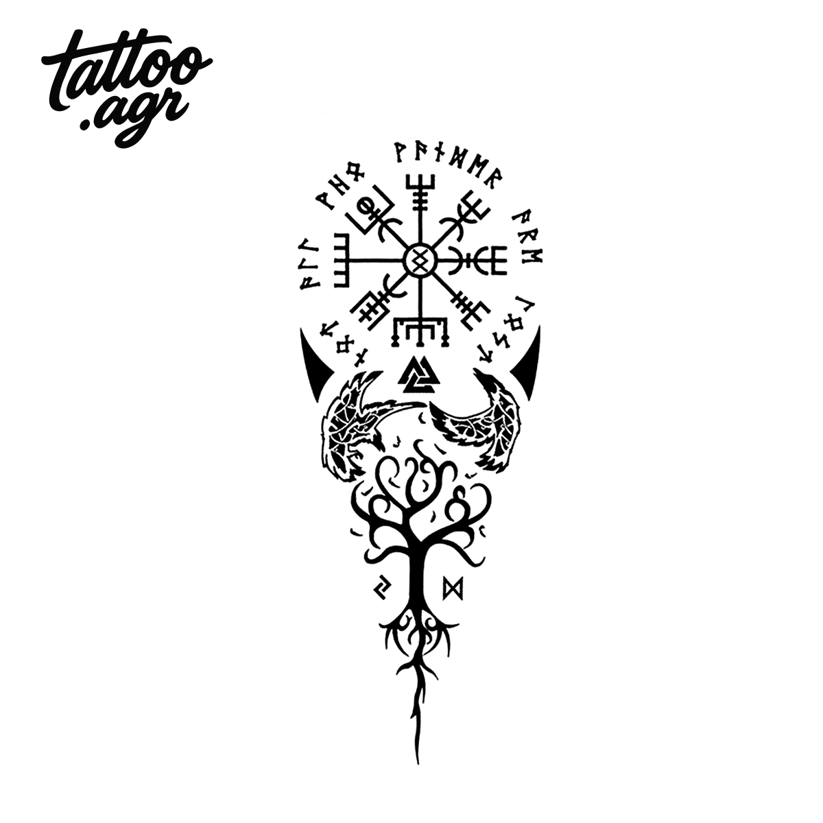 Tatuagem Temporária Símbolos Antigos – Impermeável, Realista e de Longa Duração